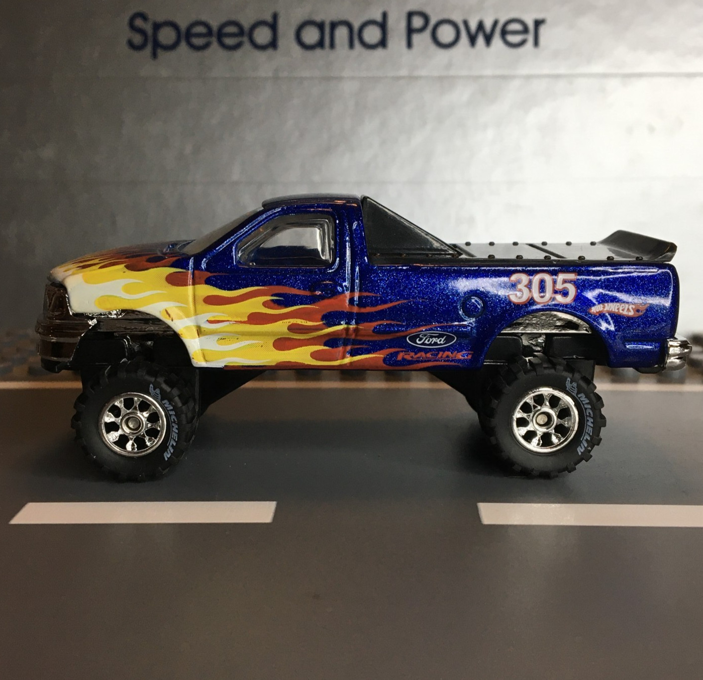 Hot Wheels Team Ford Racing F-150 Pickup CUSTOM Super Real Riders Wheel Swap