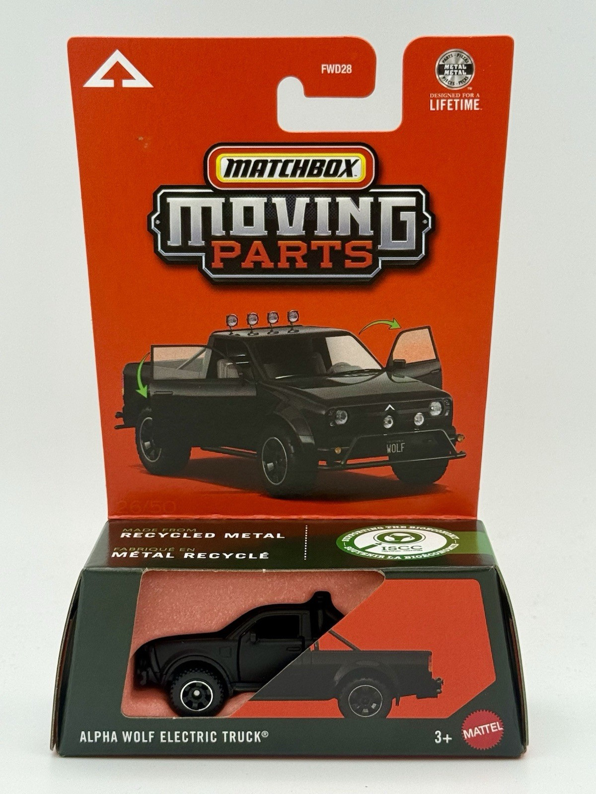 Matchbox Moving Parts 2025 Alpha Wolf Electric Truck 1:64 Diecast Black