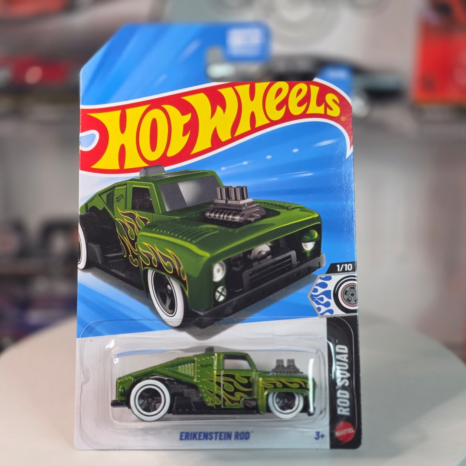 Hot Wheels Erikenstein Rod Green Rat Rod Car Show