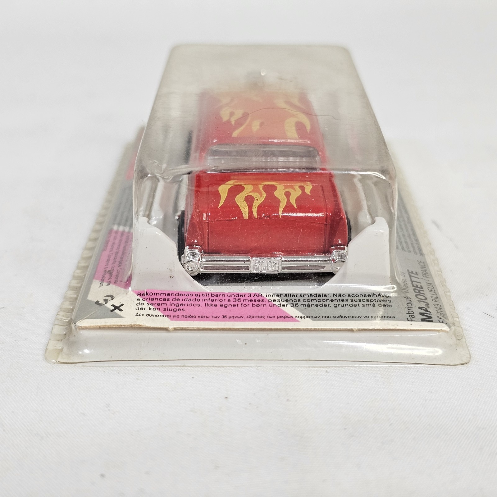 Majorette 223 1957 Chevy Bel Air Hot Rod Red Flames 1/64 Vintage Sealed New