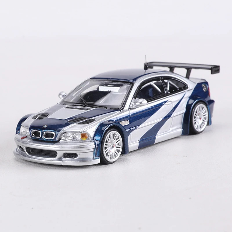 MJ Model 1:64 BMW M3 E46 GTR Alloy Car with Opening Hood