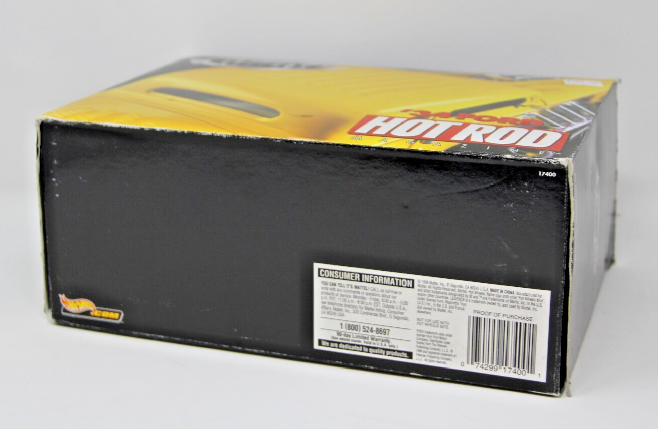 Hot Wheels Legends 1934 Ford Hot Rod Magazine Car 1:24/ 1:64 Scale New In Box