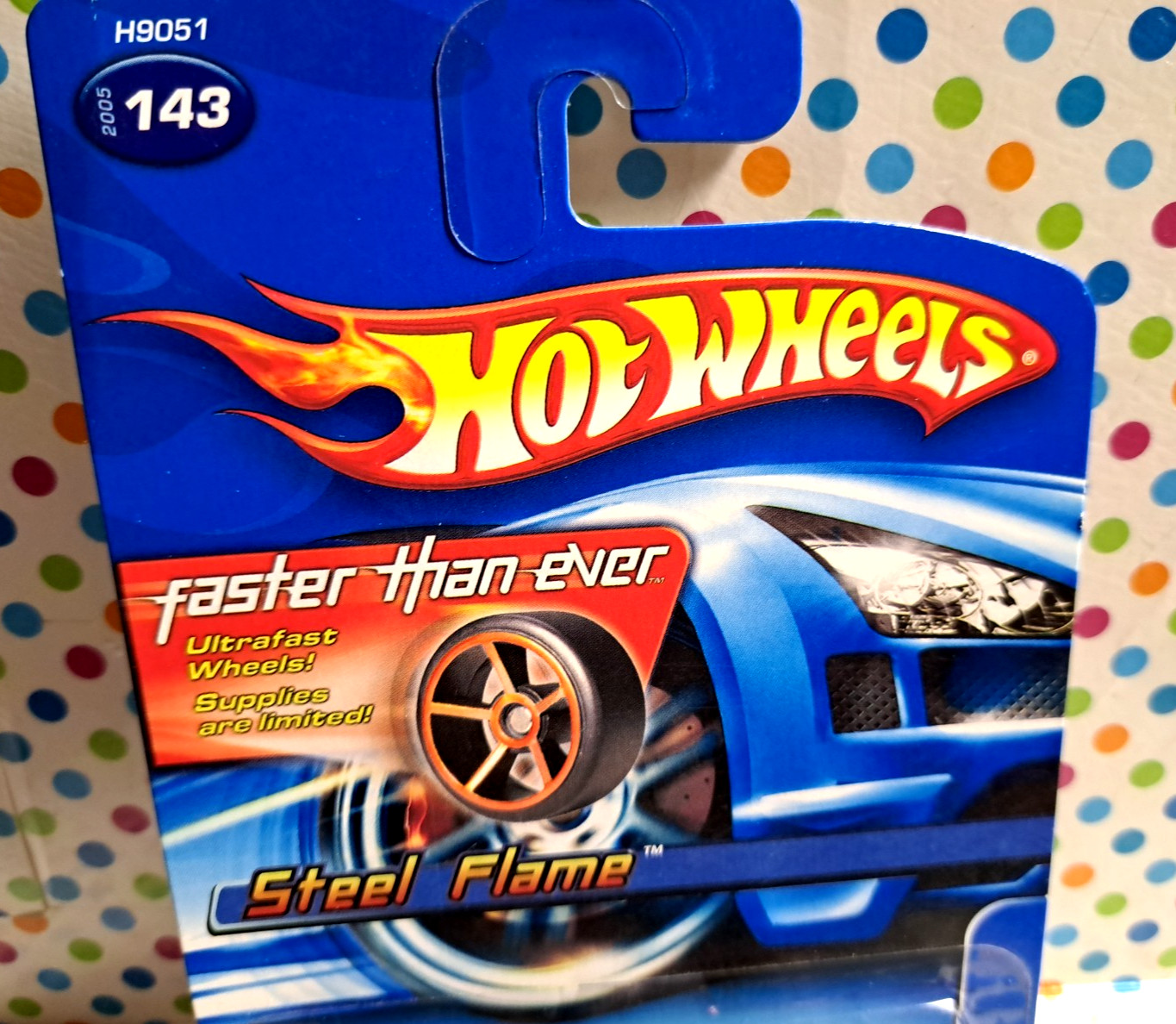 HOT WHEELS 2005 COLLECTOR No 143 FASTER THAN EVER STEEL FLAME NEW