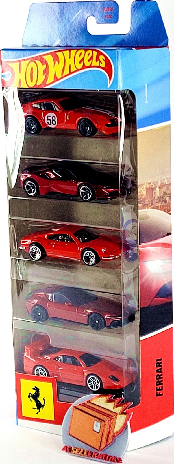 Hot Wheels 🟥🟥 FERRARI 🟥🟥 5 Pack w F40, 12Cilindri, 365 GTB4, SF90 & Dino