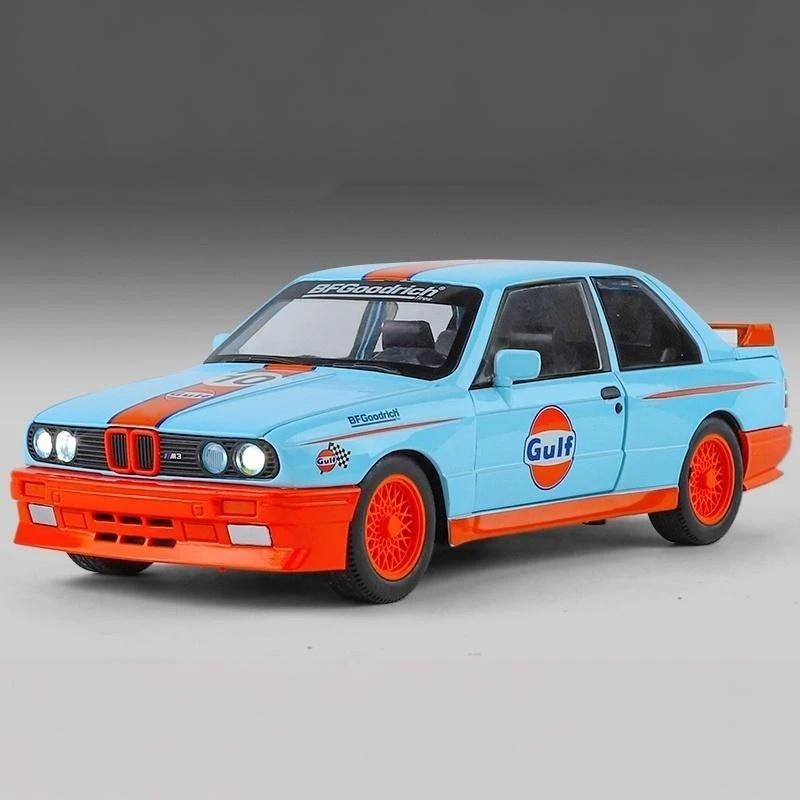 1:24 BMW M3 E30 1988 Mpower Alloy Diecast Sound & Light Car Model Toy Gift NEW