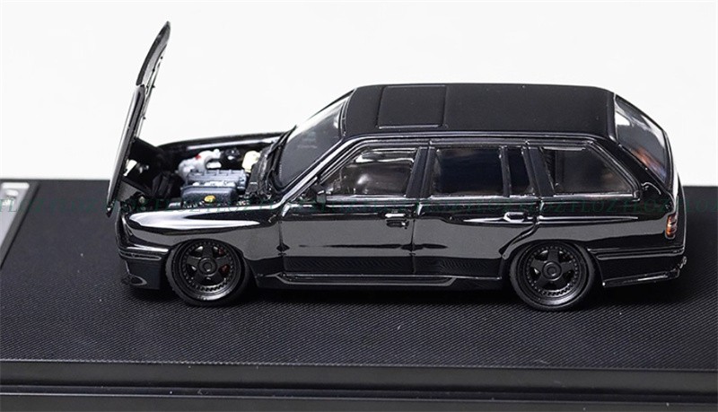 Mortal BMW E30 3 Series Touring Lowered Version Black Wheel LTD 1:64 Pre-built