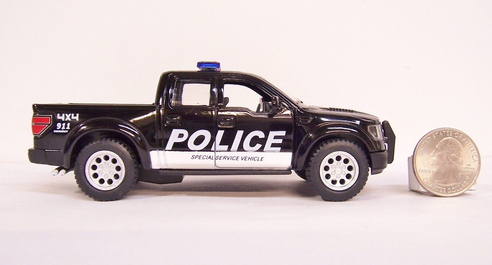 ’13 Ford F-150 Raptor Supercrew POLICE & FIRE RESCUE Diecast Model 1/46 PullBack