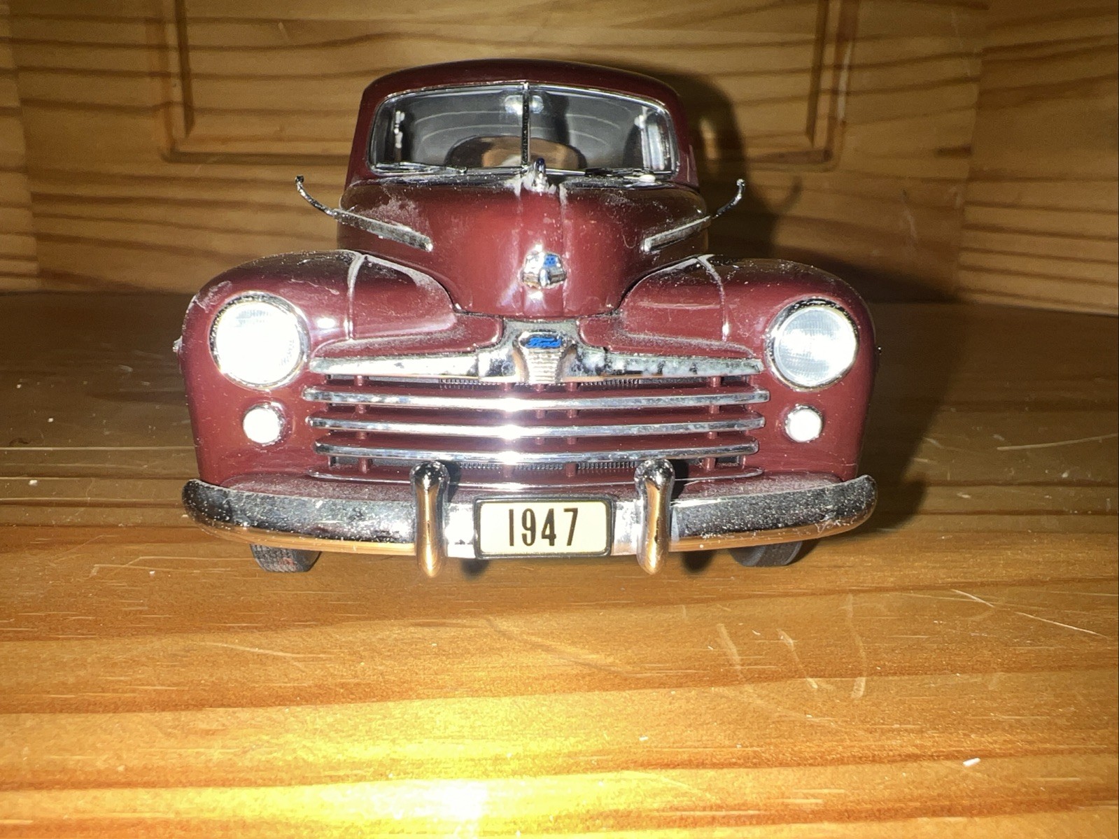 1947 Ford Super Deluxe Tudor Sedan Monsoon Maroon Danbury Mint Diecast Replica