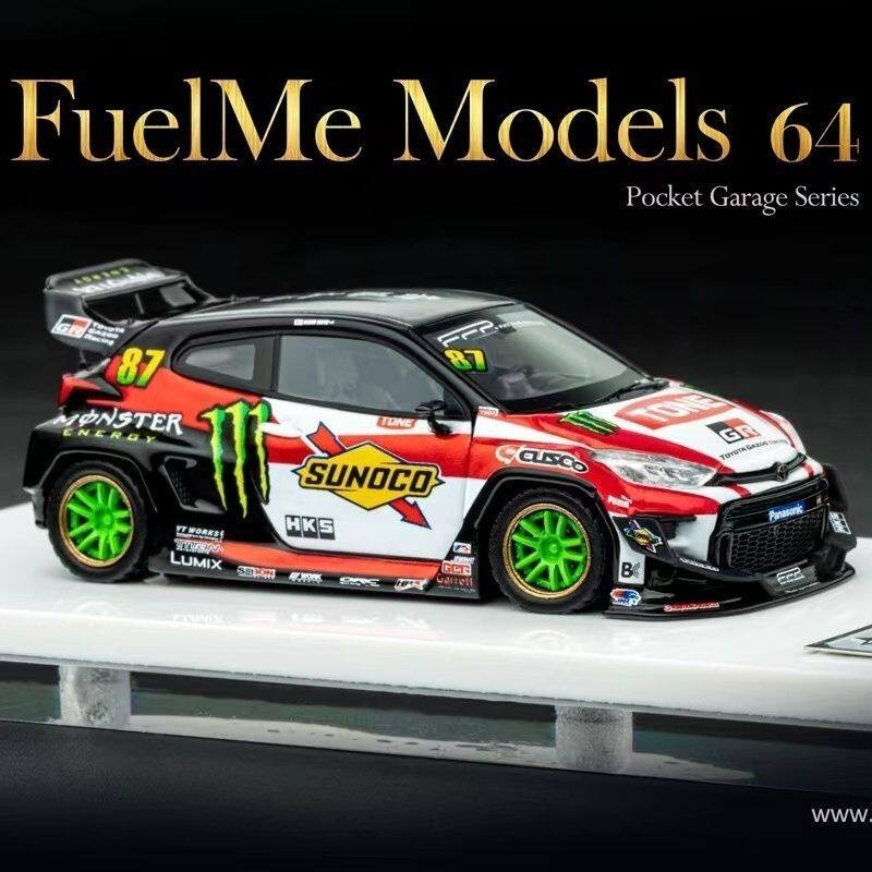 1:64 Rocket Bunny Yaris Monster Energy Resin Car Model | Diecast Scale Miniature