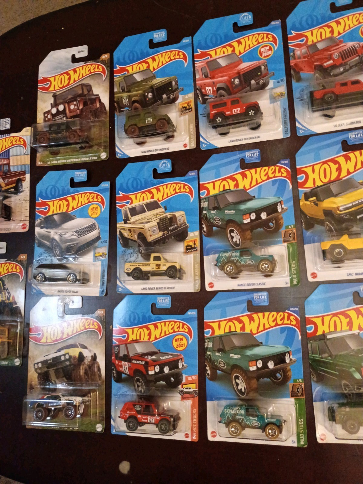 Lot of 12 Hot Wheels Land Rover Range Rover Velar and Jeep Factory Fresh