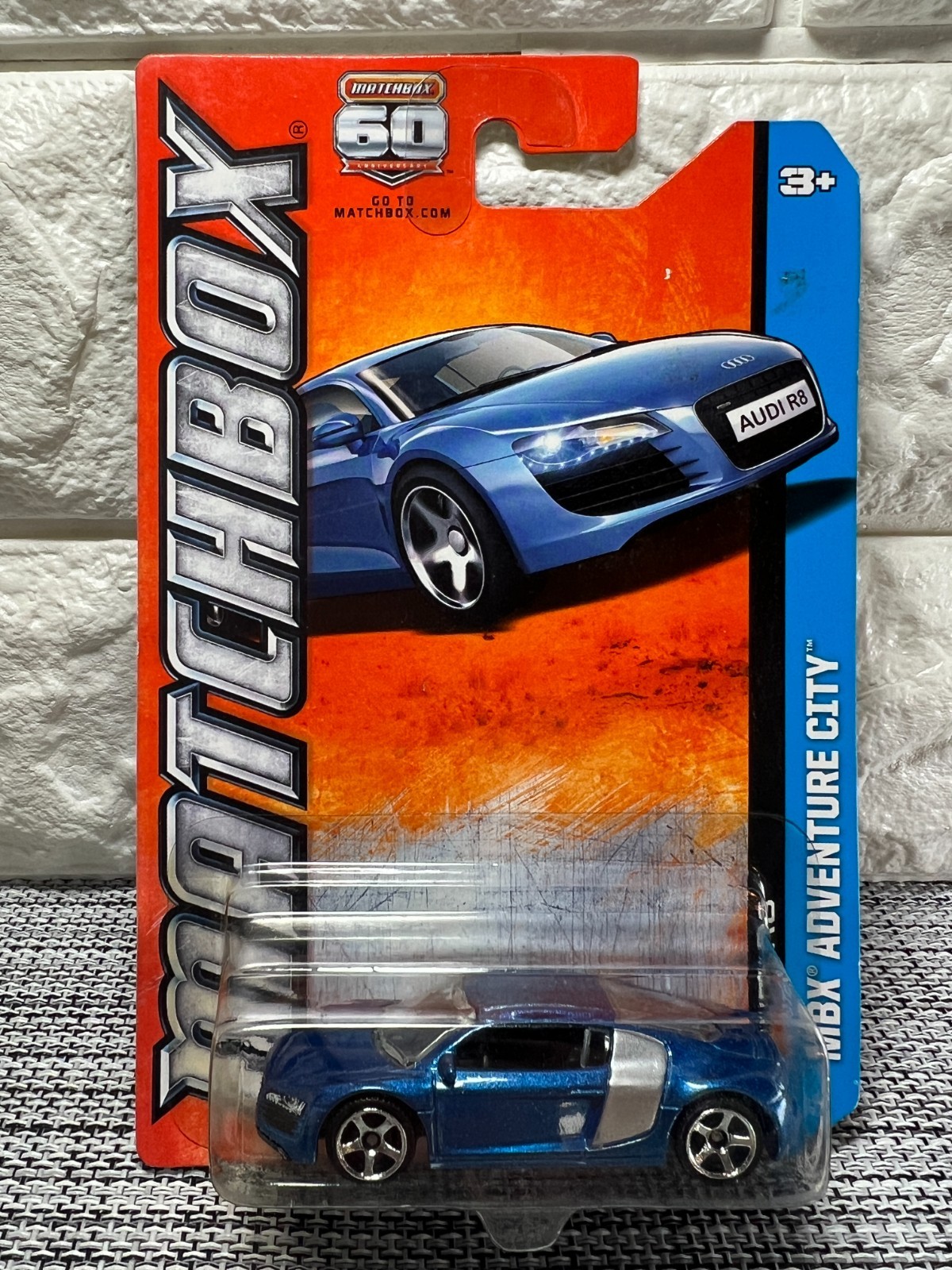 Matchbox MBX Adventure City Audi R8 63 of 120 60 Years Anniv. Blue