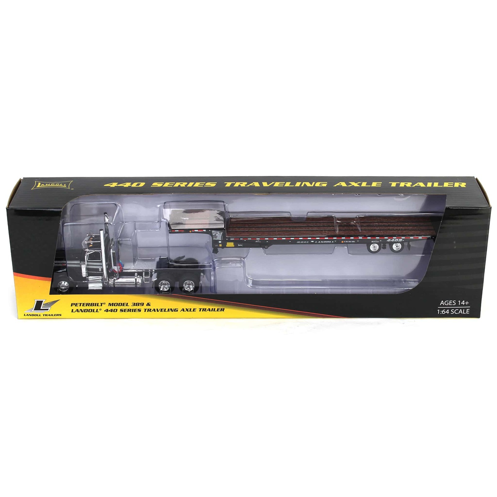 DCP 1/64 Peterbilt 389 Day Cab Landoll 440B Traveling Axle Trailer 60-1980