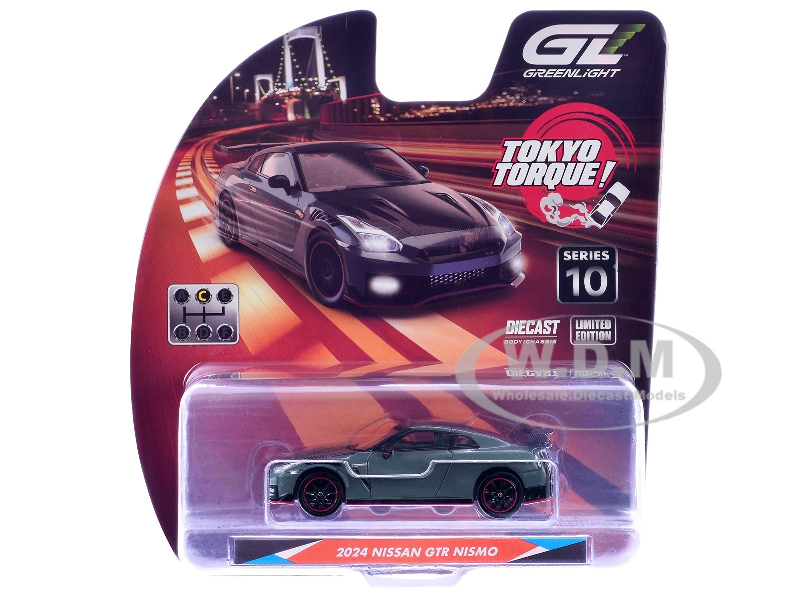 2024 NISSAN GT-R (R35) NISMO RHD STEALTH GRAY 1/64 MODEL BY GREENLIGHT 235110 C