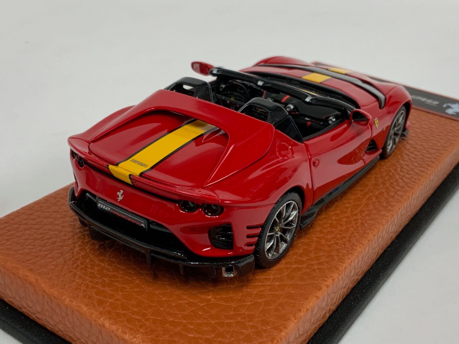 1/43 BBR Ferrari 812 competizione A Rosso Corsa Red Leather Base BBRC263C