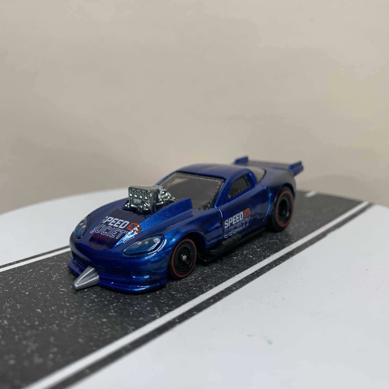 Hot Wheels Premium Boulevard ’12 Chevy Corvette Z06 Drag Racer Dragster Blue NM