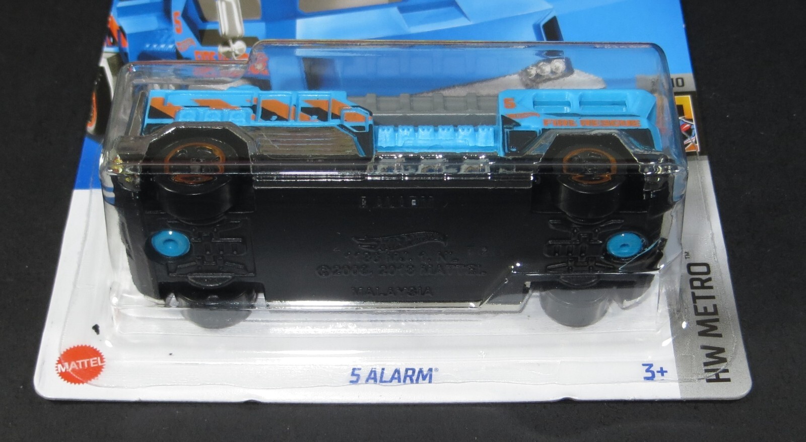 2024 Hot Wheels Blue 5 ALARM Fire Engine Moving Ladder #125 HW84-092824