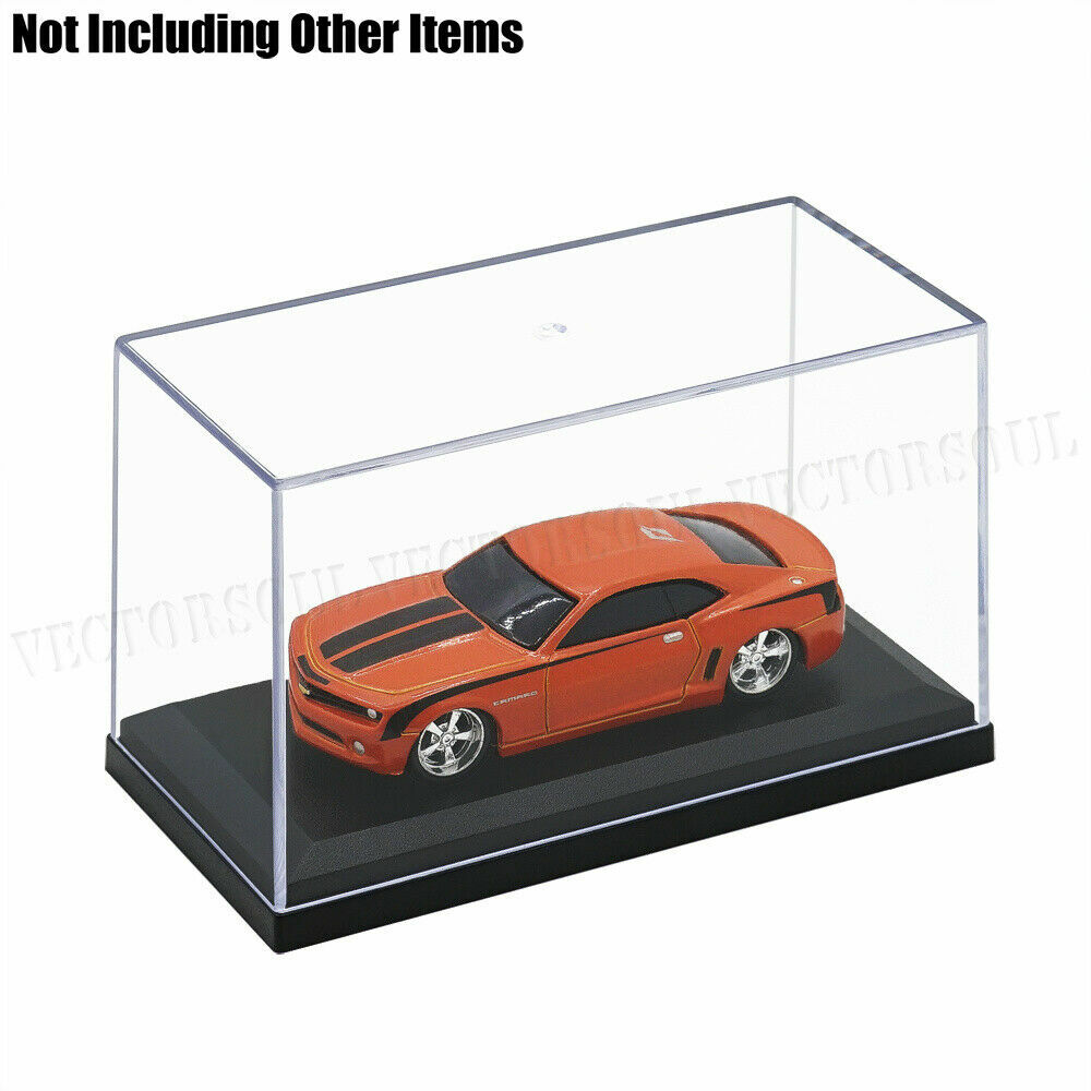 Small Clear UV Acrylic Plastic Display Box Case Dustproof Protection Toy Decor