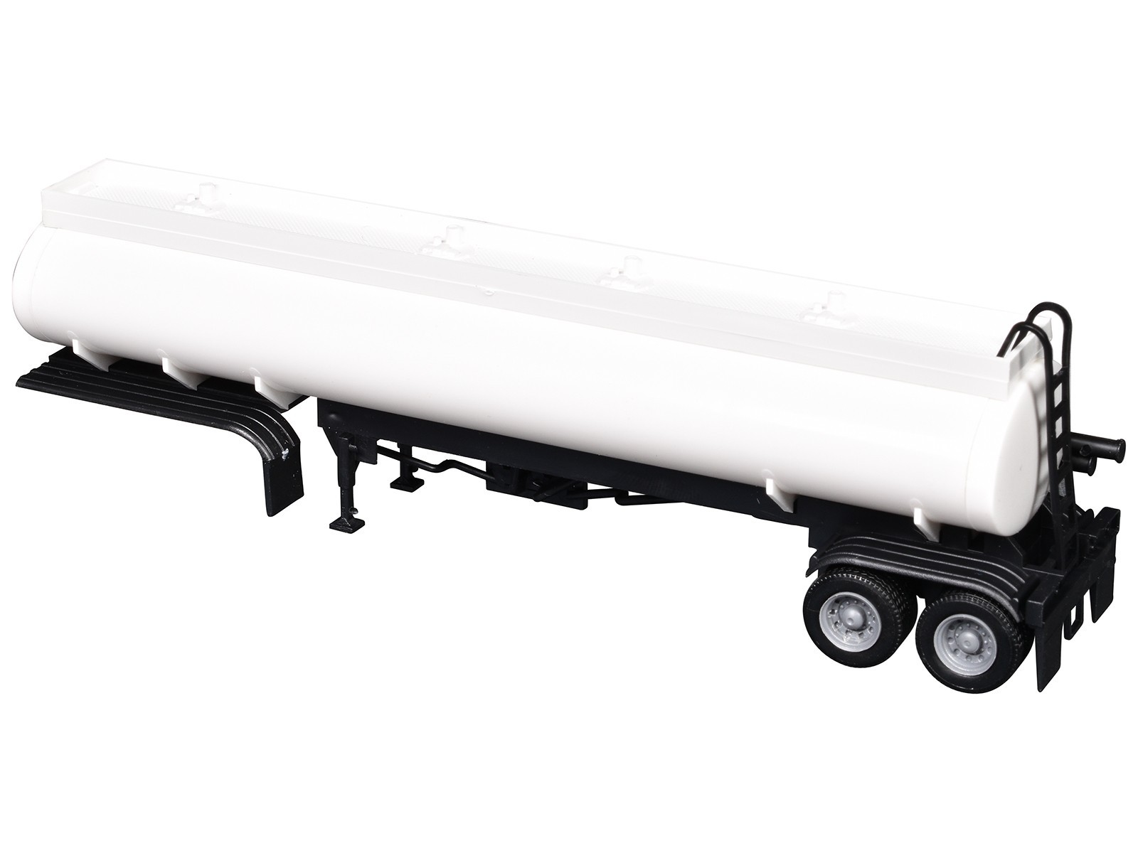 ELLIPTICAL TANKER TRAILER WHITE 1/87 (HO) MODEL BY PROMOTEX 005275 W