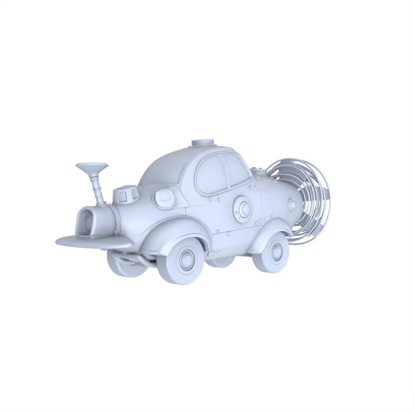 MRY-SFW 1/160 Blank Steampunk Vintage Car Figurine Art Craft for Hobbyists