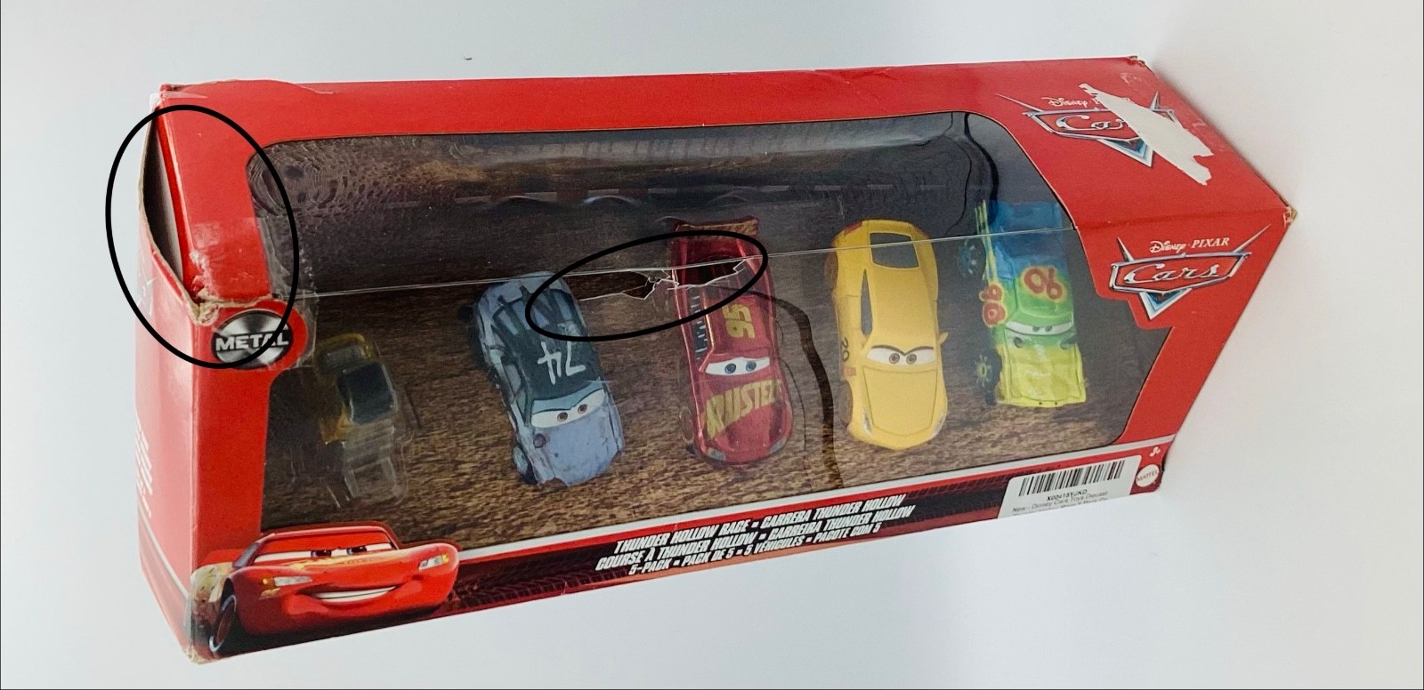 Disney Pixar Cars 5-Pack Thunder Hollow Race Braker Boggs Patty MINOR DAMAGE