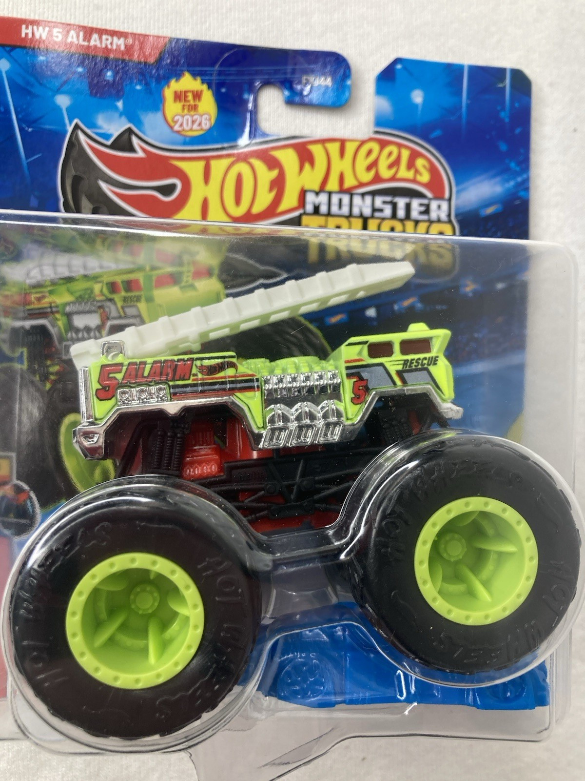 Mattel Monster truck – Hw 5 Alarm diecast truck 1:64 scale lime green color