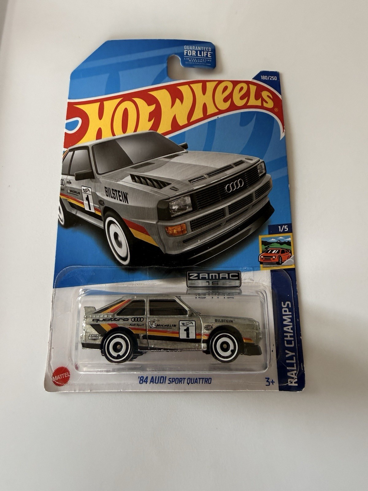 HOT WHEELS 2022 #180 ZAMAC 1984 84 AUDI SPORT QUATTRO SCCA ROAD RALLY RACER