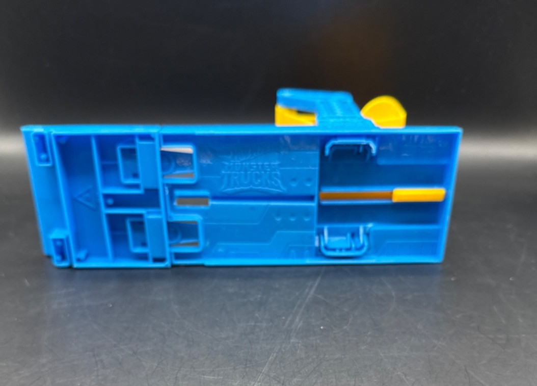Hot Wheels Monster Trucks Blast Station Blue and Yellow Launcher Only Pre-owned