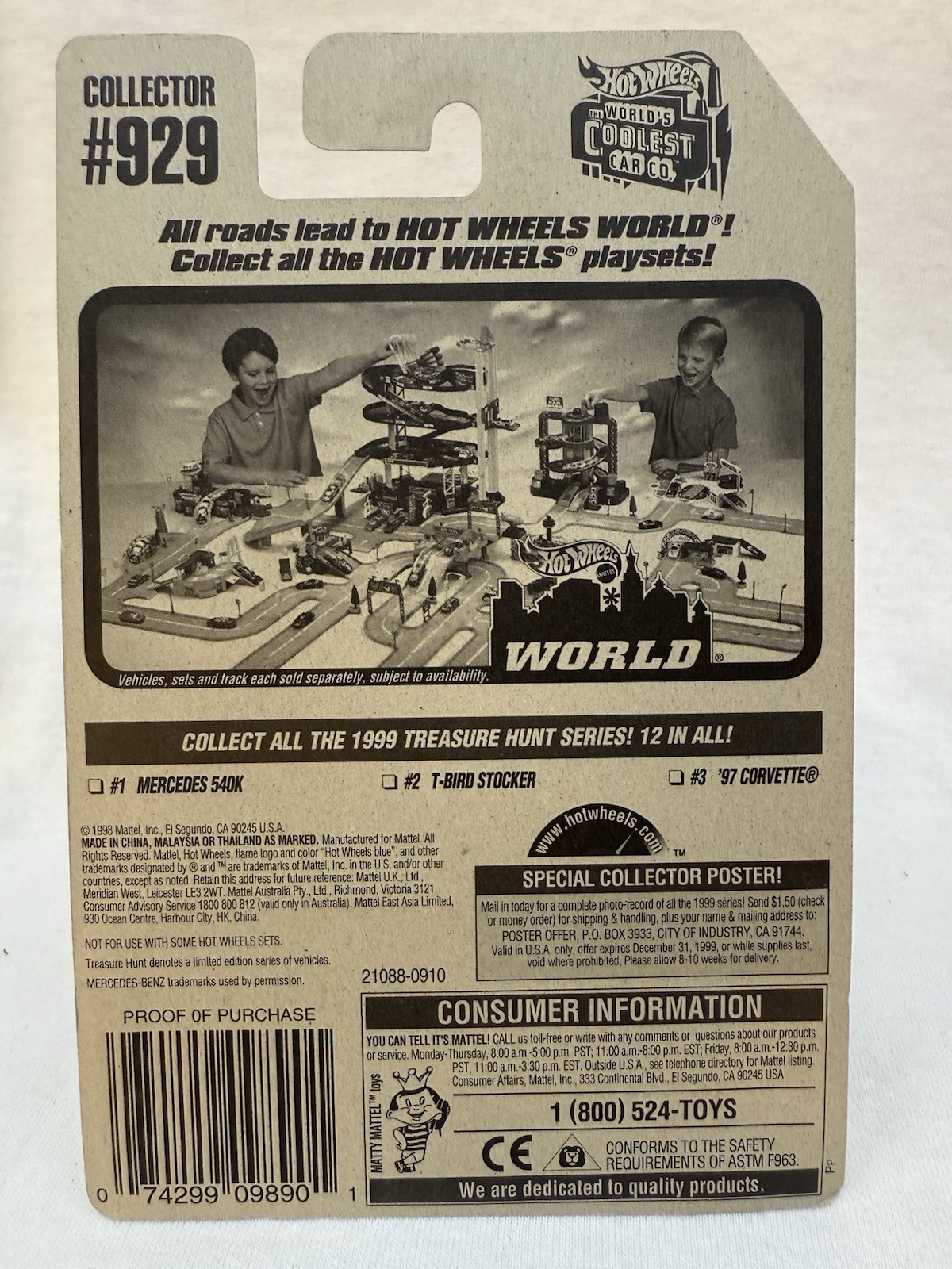 Hot Wheels 1999 Treasure Hunt 1/12 Mercedes 540K #929