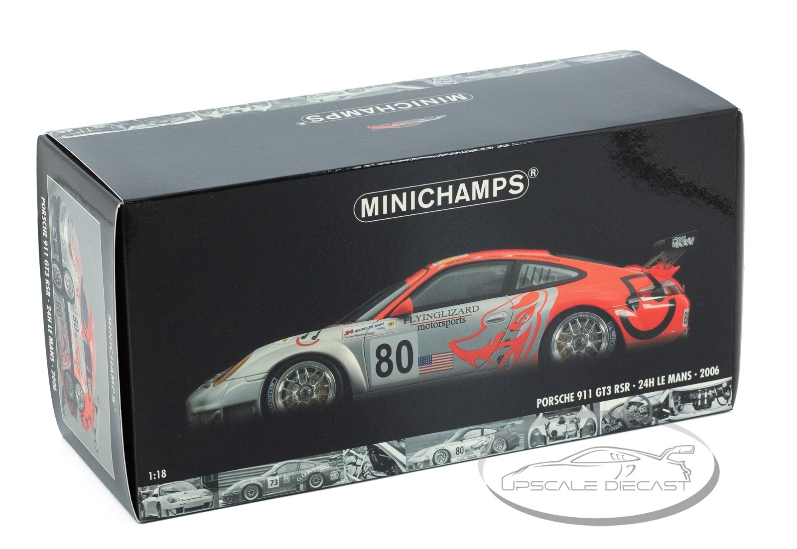 Minichamps 1/18 Porsche 911 GT3 RSR Flying Lizard Le Mans 24hr 2006 Brand New