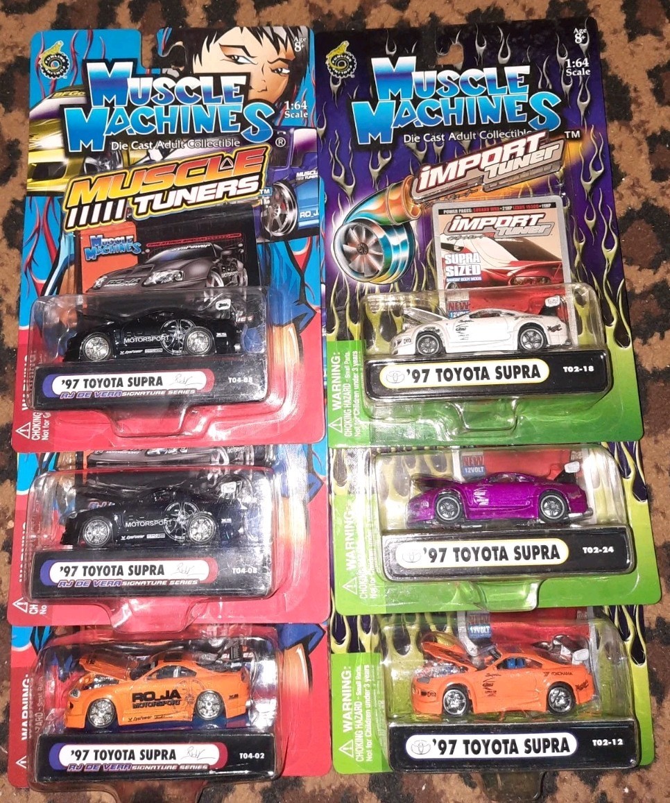 Muscle Machines Tuners 97 Toyota Supra 6 CARS RJ DE VERR Orange Black Free Ship!