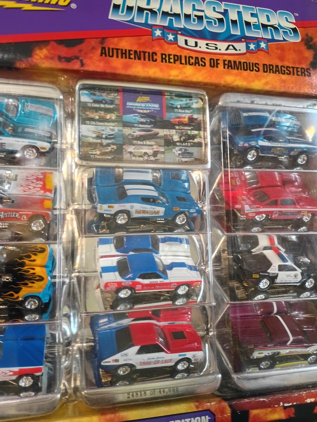 1996 Johnny Lightning DRAGSTERS 10 Car Set ~ Collectors Edition ~ NIB Sealed