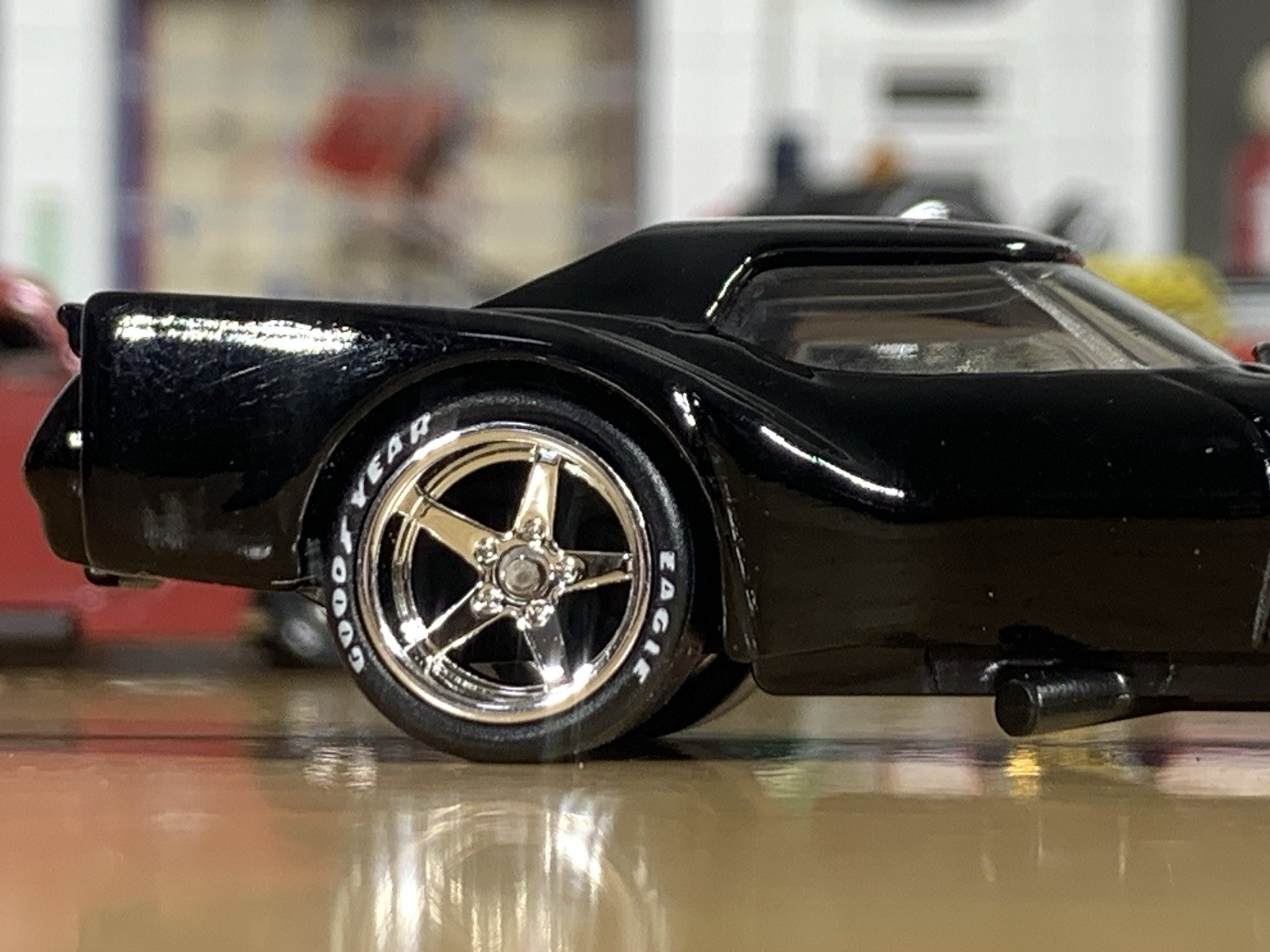 Hot Wheels Customized ‘76 Greenwood Corvette Jet Black Wheel Swap