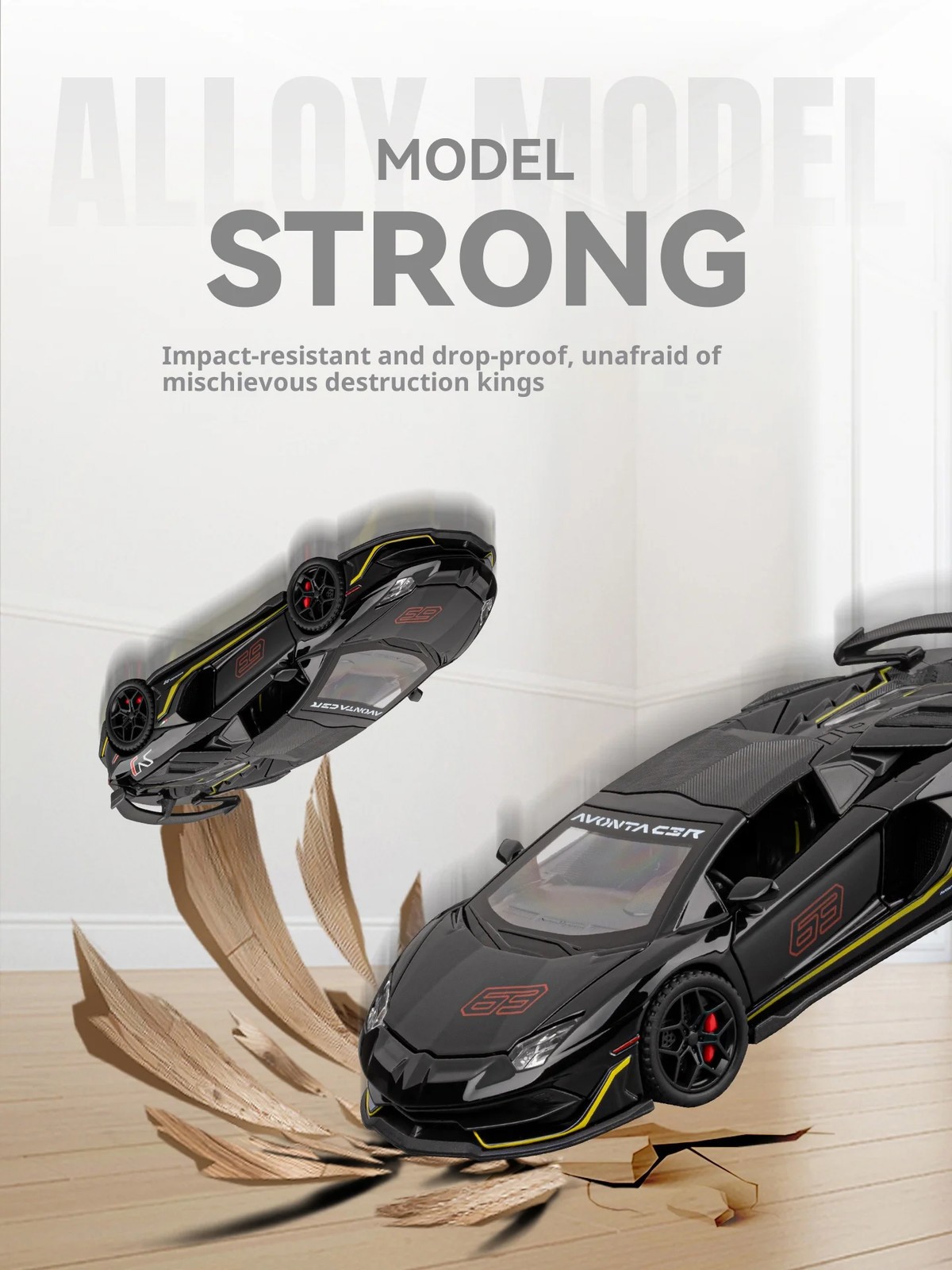 1/32 Lamborghini SVJ63 Alloy Diecast Sports Car Model Sound and Light Pull Back