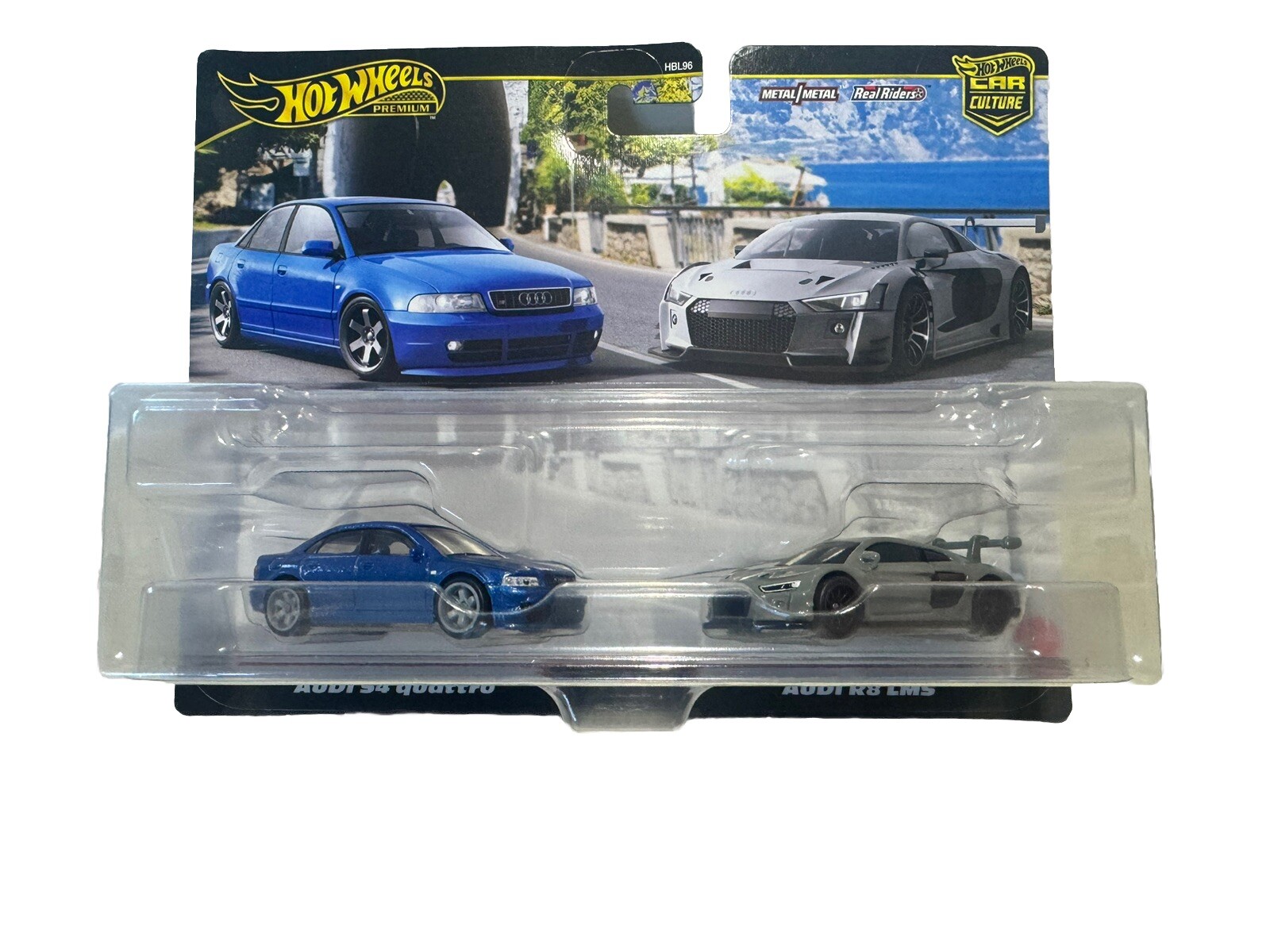 Hot Wheels Premium Car Culture Twin 2 Pack Audi S4 Quattro & Audi R8 LMS