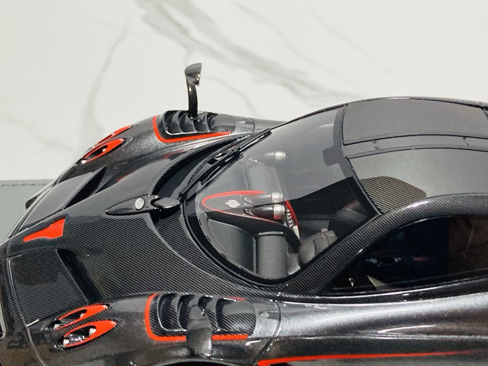 1:18 BBR, 2020 Pagani Imola, Dark Gray w/red accents