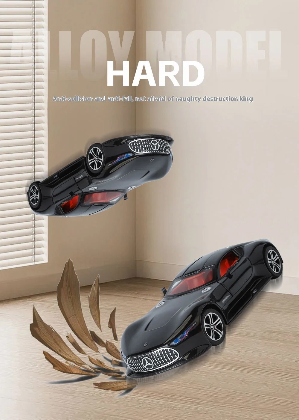 1: 24 Mercedes-Benz AMG alloy model car with sound and light sports car model