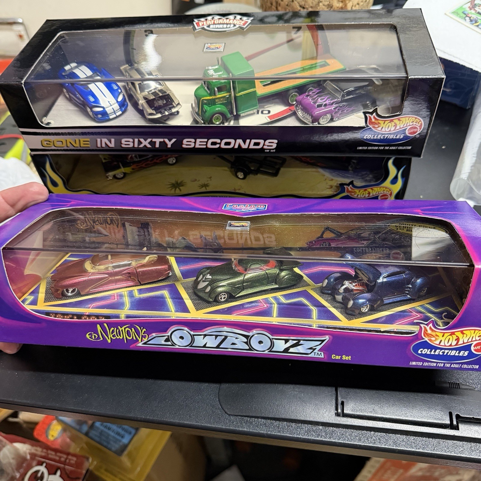 Lot (4) Hot Wheels Collectibles Sets Gone 60 Seconds Lowboyz Muscle Fire Workz