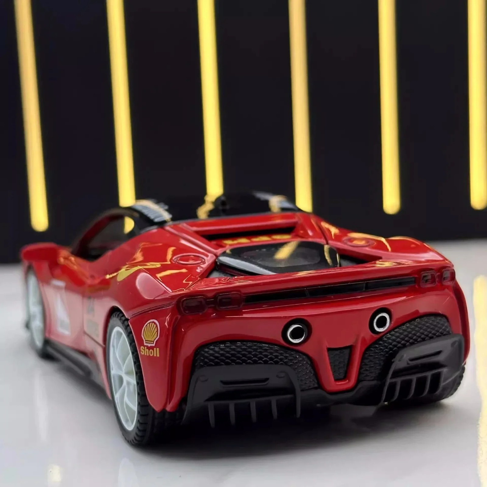 Ferrari SF90 Diecast Metal Alloy Model Car with Sound, Light & Pull Back Feature