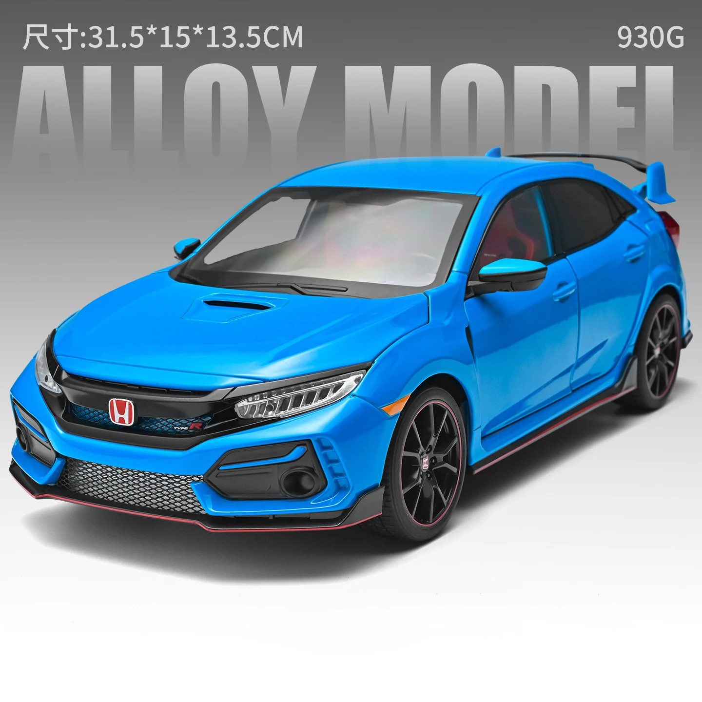 1:18 HONDA CIVIC TYPE-R 2020 Alloy Diecast Car Model Miniature Scale Kid’s Gift