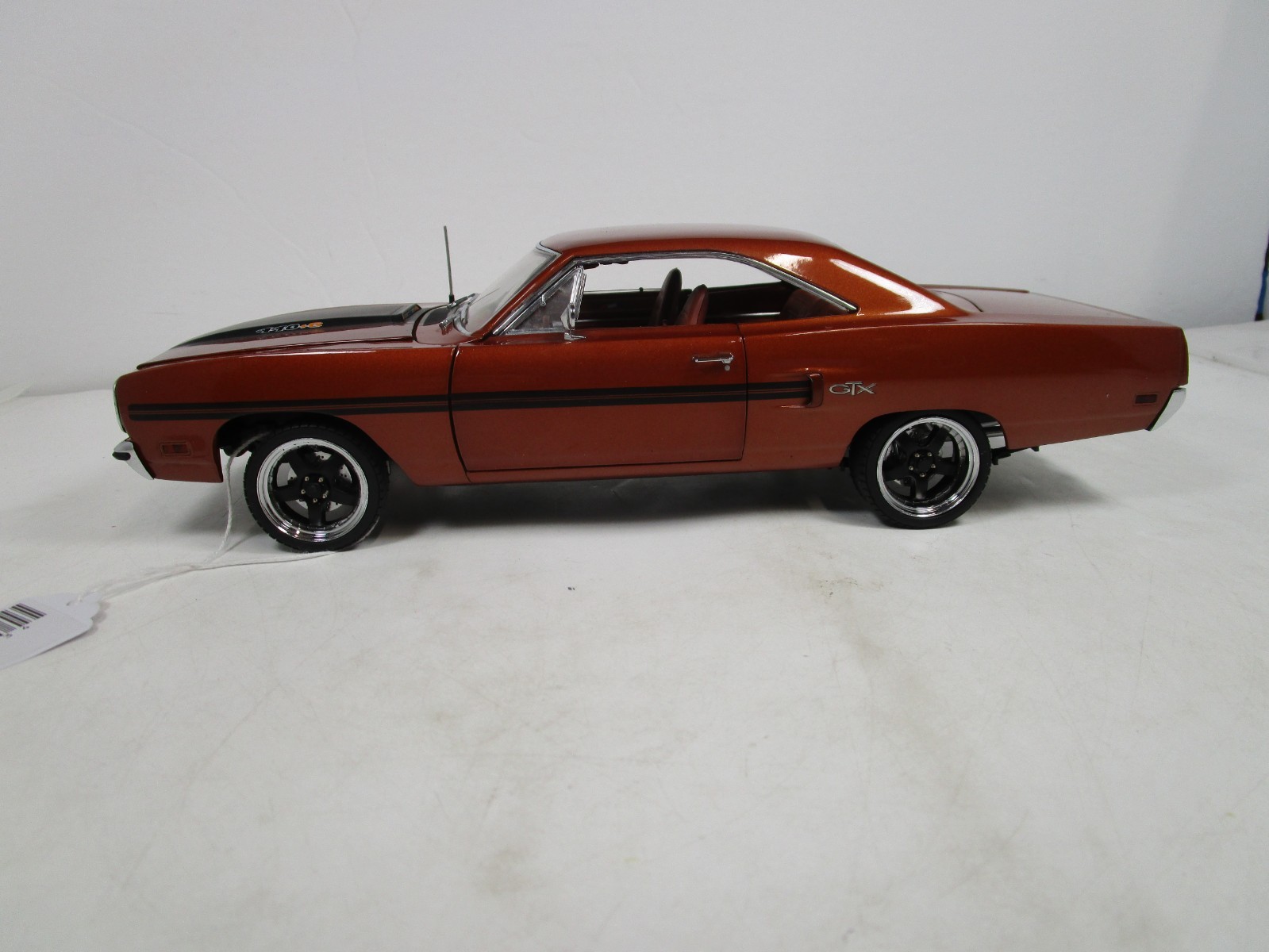 GMP 1/18 COPPER/BLACK 1970 PLYMOUTH GTX USED NICE WITH ISSUES NO BOX