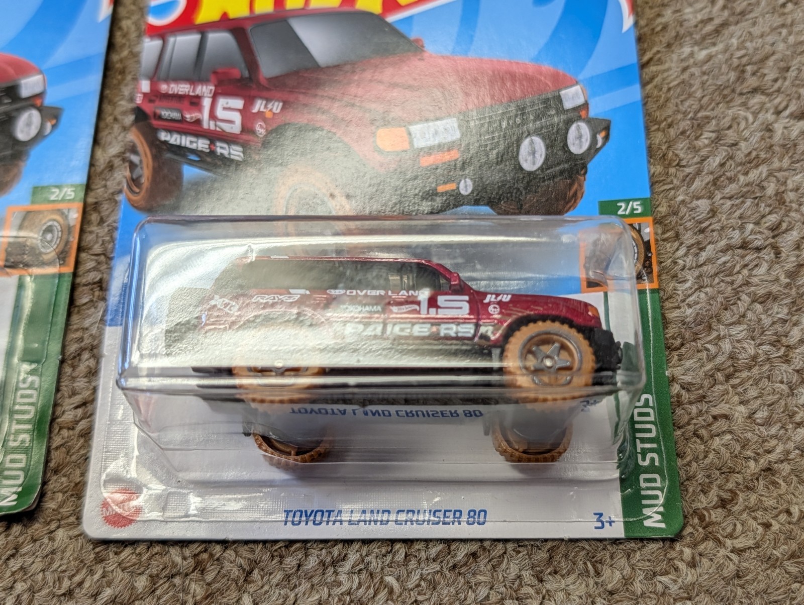 Hot Wheels Toyota Land Cruiser J80 Kroger Exclusive Mud Studs Red Set Lot of 3