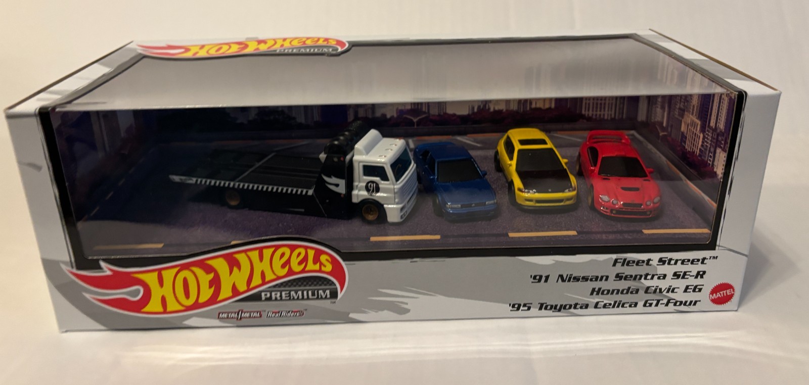Hot Wheels Diorama Box Set HONDA CIVIC EG TOYOTA CELICA NISSAN SENTRA FLEET STRE