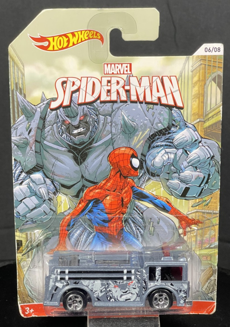 Hot Wheels Marvel Spider-Man Fire-Eater 2013 NIP Marvel Spider-Man 06/08 Rhino