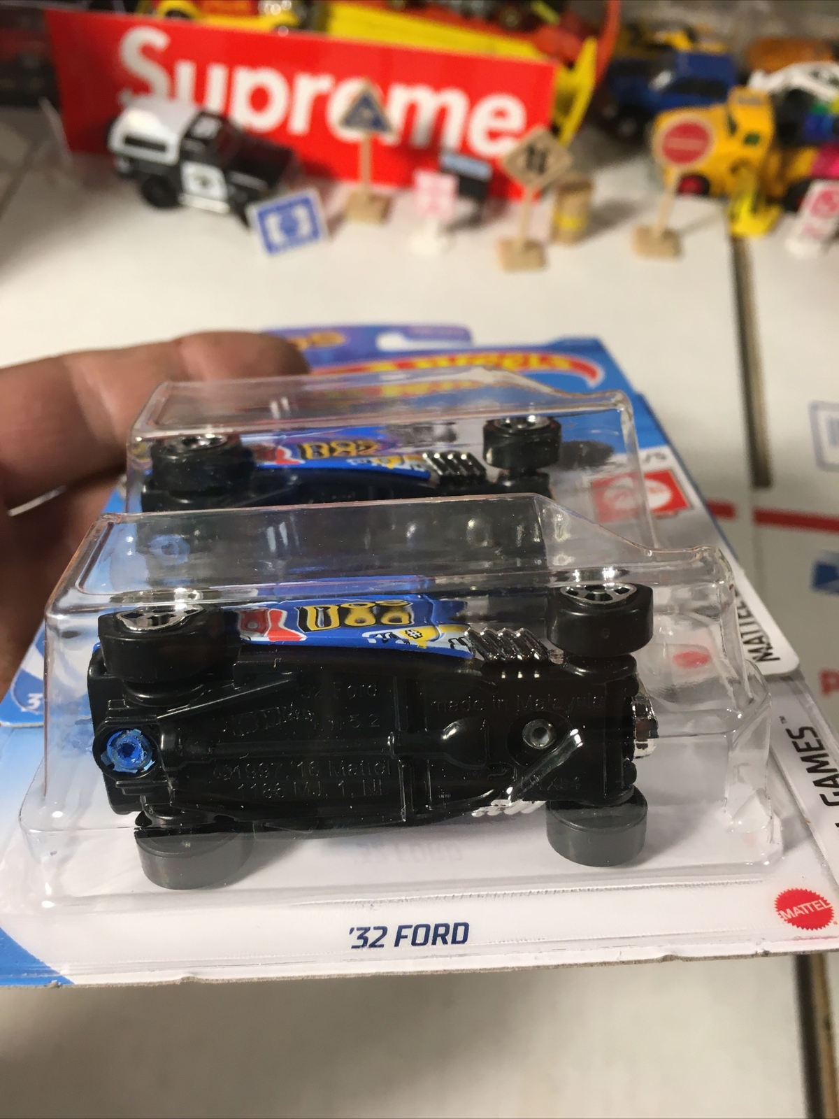 Hot Wheels 2021 Mattel Games ’32 Ford DOS Blue Lot Of 2 Free Box Ship (64)