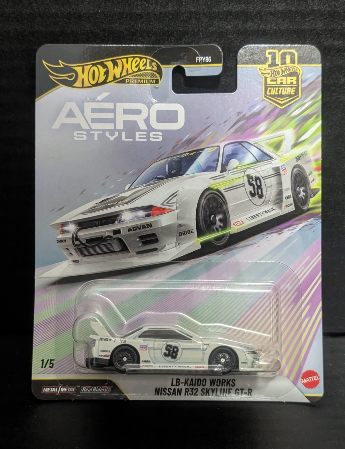 🔥Hot Wheels Car Culture Aero Styles LB-Kaido Works Nissan R32 Skyline GT-R 1:64