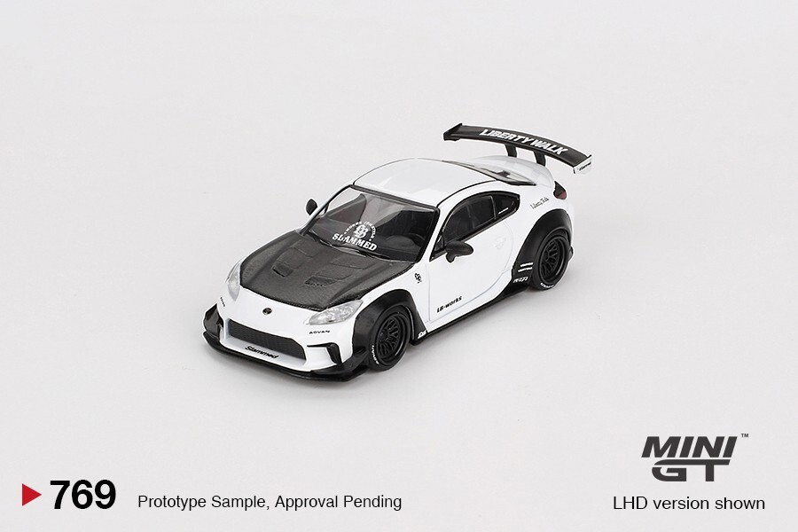 Mini GT 1:64 Toyota GR86 LB Nation White Model in Blister Package MGT00769-1H