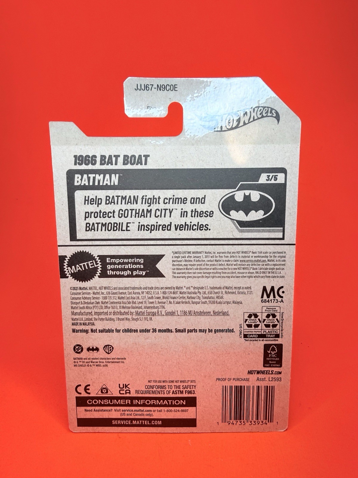 2026 New Hot Wheels 1966 Black Bat Boat Customized Sealed W/ Batman & Robin🔥🔥