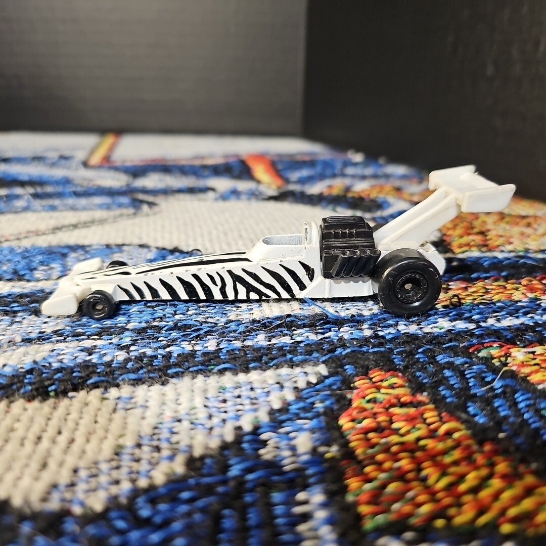 1993 Hot Wheels Mattel Zebra Striped Dragster Top Fuel Drag Racer Diecast Car