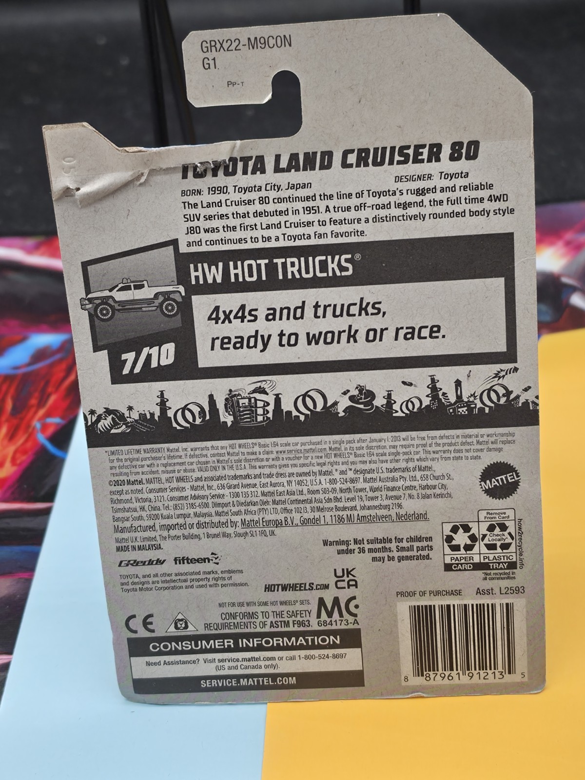2021 Hot Wheels HW Hot Trucks #7/10 Toyota Land Cruiser 80 Gray #226/250