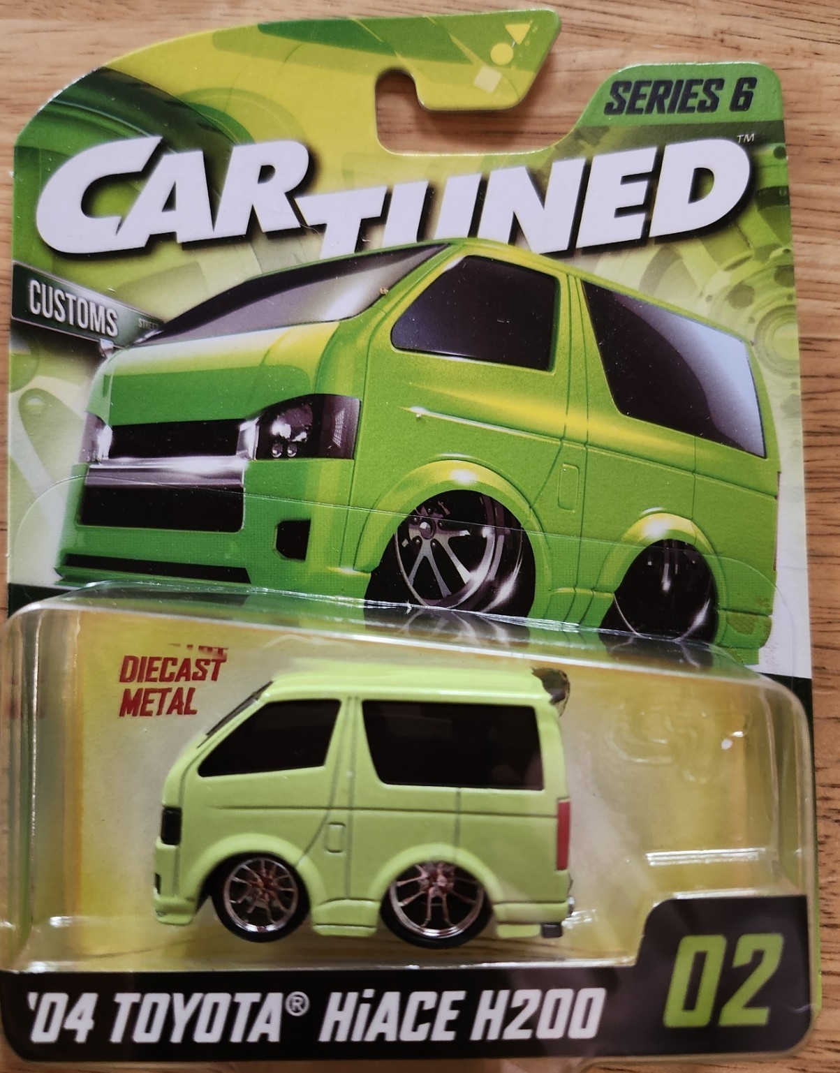 2004 Toyota HiAce H200 in Light Lime Green : Car Tuned Series 6 # 02 1:64 Scale
